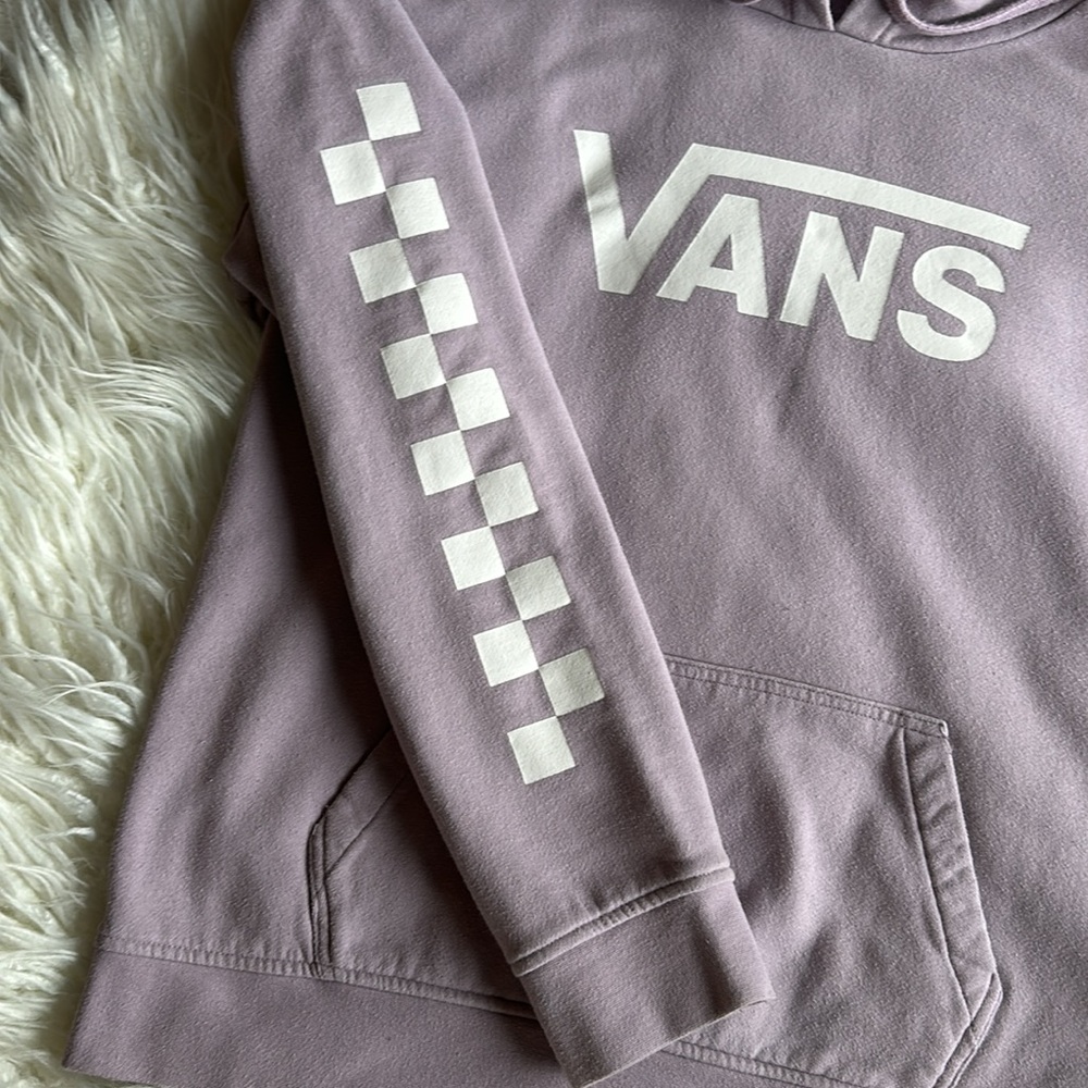Vans Light Purple Pullover Checkerboard Hoodie - image 8